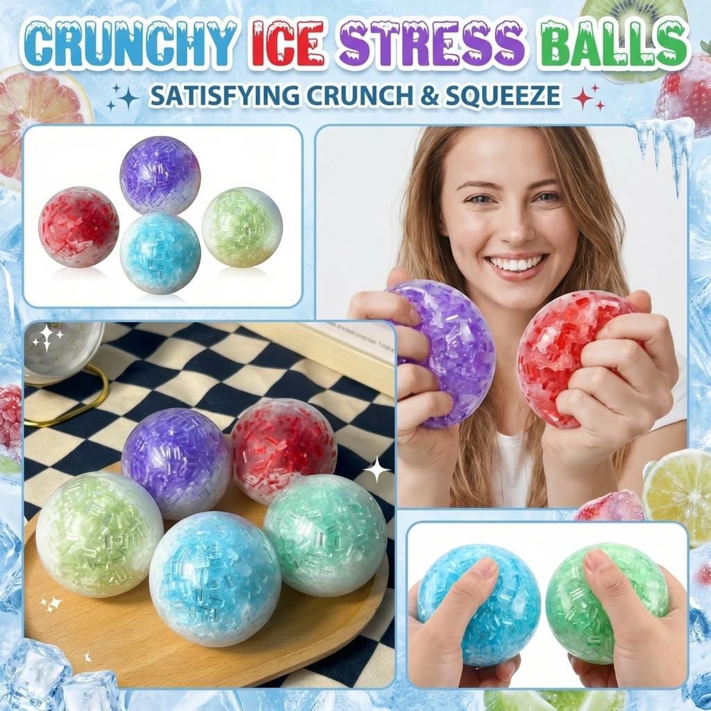 1-20PCS Crushed Ice Cream Soft Squishy Ball Stress Relief Handmade Decor Squeeze Decompression Fidget for Adult
