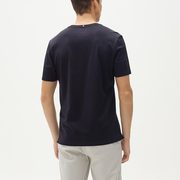 Fila Embroidered Logo Dark Pattern Round Neck Sports Short Sleeve T-Shirt Men Tops Legendary-Blue F11M131129F-NV