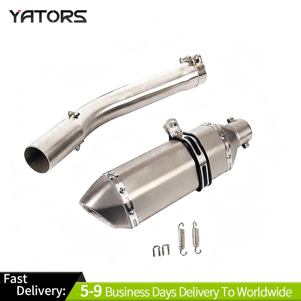 Slip for Yamaha YZF R6 1998-2005 Exhaust Mid Link Pipe DB Killer Muffler 370mm Exhaust Systems Exhausts Pipes