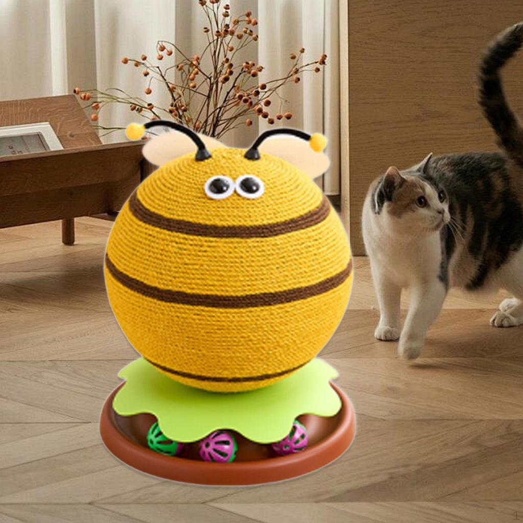Cat Scratching Ball Scratcher Modern Claw Grinding Sisal Covered Post Kitten Scratch