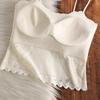 Ice Silk Lace Corset Slim Fit Suspender Vest Spicy Girl Style Crop Tops  Travel