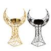 Crescent Tower Candle Holder Metal Ornament Candlestick Candle Stand Candle Holder for Home Festive Wedding Decorative Event