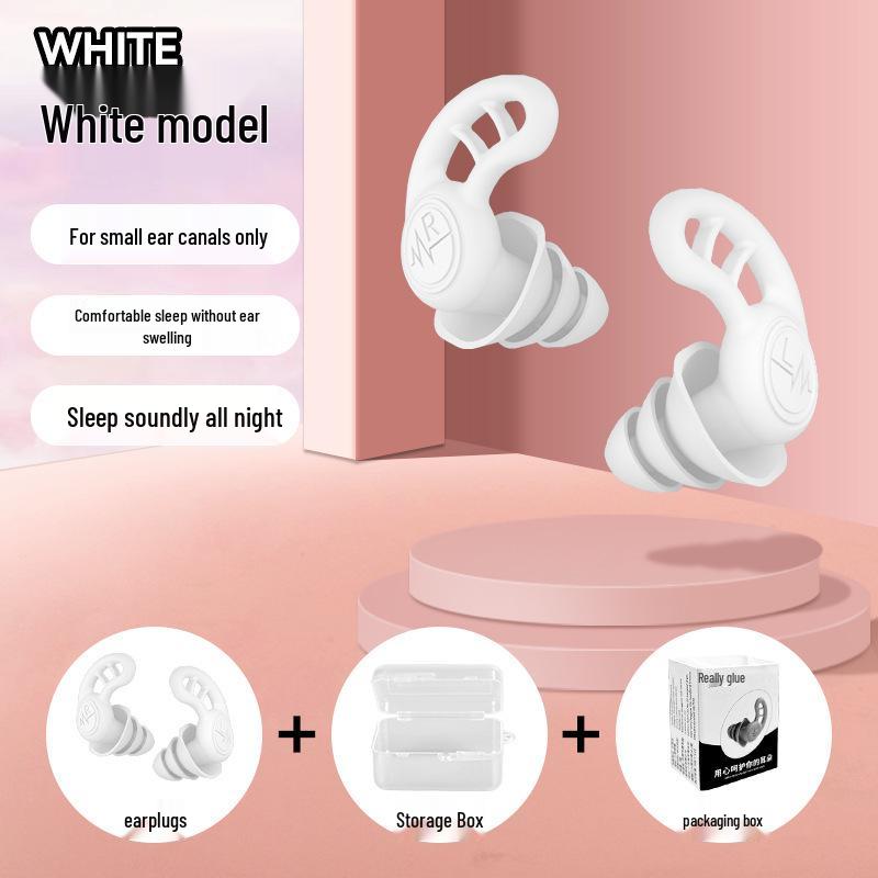 Silicone Noise-Canceling Earplugs for Sleeping and Studying, Portable In-Ear Design, Available for Quick Use.