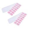 2Pcs Silicone Ice Cube Tray with Clear Dustproof Lid 14