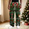 Men's Casual Pants with Christmas Print, Loose Fit Comfortable Street
