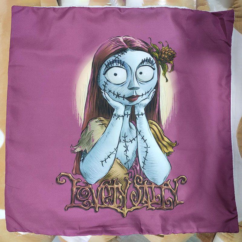 Nightmare Before Christmas Baumwolle Leinen Wurfkissenbezug Sofakissenbezug Heimdeko