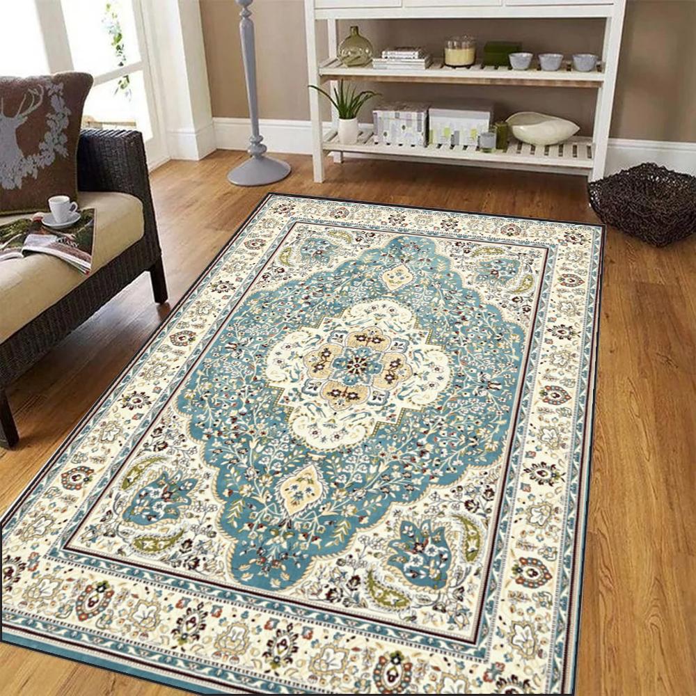Fashion Bohe Persian Style Print Carpet for Living Room Decor Bedroom Nonslip Area Rugs Kitchen Floor Mat Indoor Doormat Gift