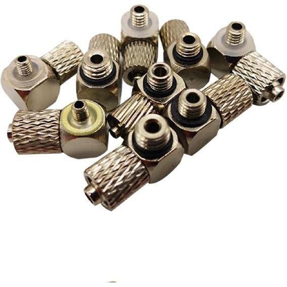 Mini Male Thread M3 M4 M5 M6 -Air Tube OD 3mm 4mm 6mm Pneumatic Pipe Connector Screw Through Quick Traight/Elbow Fitting 10Pcs(Hose OD 6mm - M5,PL)