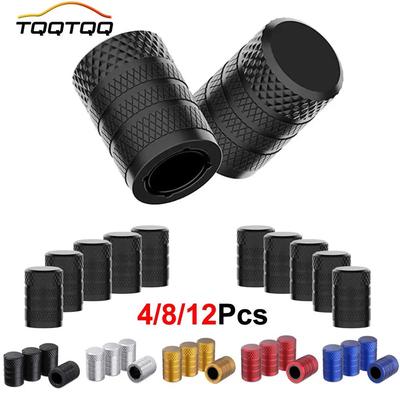 TQQTQQ 4/8/12Pcs Aluminum Tire Valve Cap Corrosion Resistant Universal Stem Covers for Cars Trucks Motorcycles SUVs and Bikes Stem Caps1