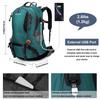 G4Free Hiking Backpack with Rain 50L Emergency Multifunctional Outdoor Cover, Capacity, Waterproof, Lightweight, Backpack, Daypack, (Green)