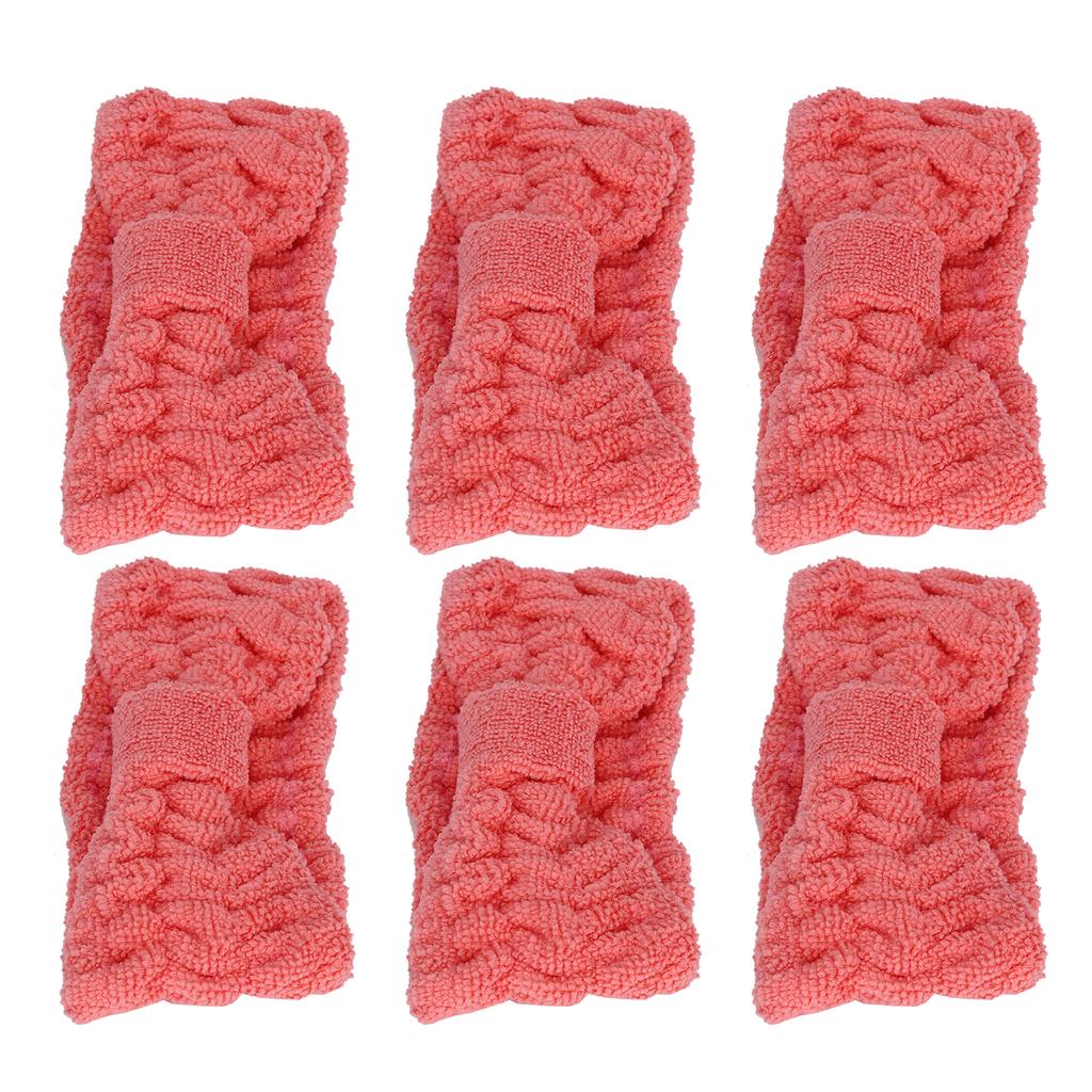 6PCS Microfiber Hdbands Soft Elastic Bowknot Hair Bands for Makeup Face Washing Sports Supplies