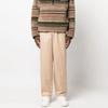 Adidas Originals Logo Print Mid-Rise Elastic Waist Straight Leg Solid Color Casual Pants Men Bottoms Phantom-Beige IR7584