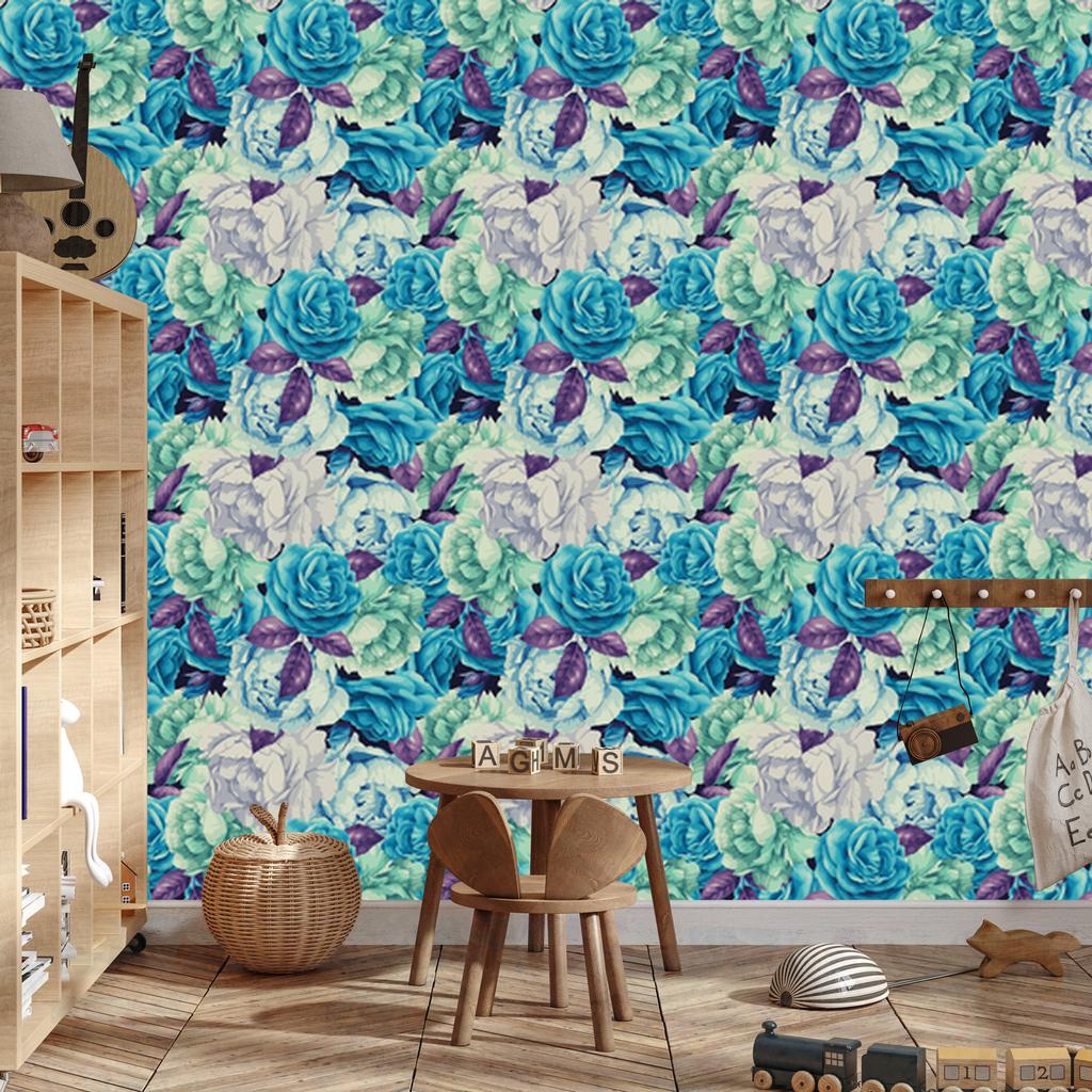 Beautiful colorful roses wallpaper for living room and bedroom 50x1000