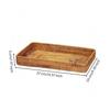 Natural Rectangular Woven Rattan-Style Storage Tray Sleek Open-Top