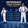 Zip Closure Spaceman Jumpsuit Dress Up Spacesuit Outfit Astronaut Costume Bodysuit  Kids Adults