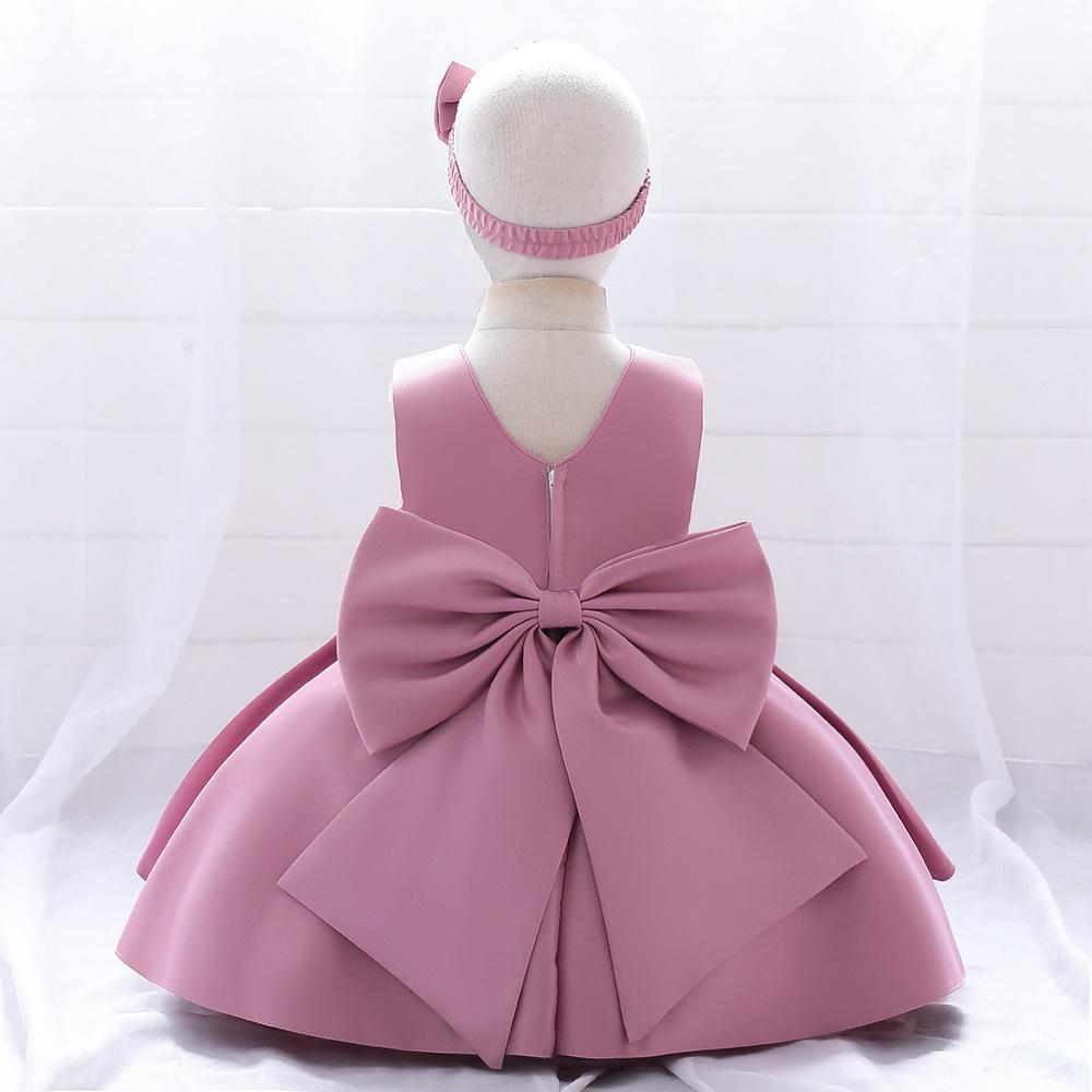 Children's Princess Formal Flower Girl Dress with Bow