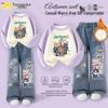 Zootopia 2 Girls' Hoodie & Wide-Leg Jeans Two-Piece Set, Plus Velvet, Autumn/Winter