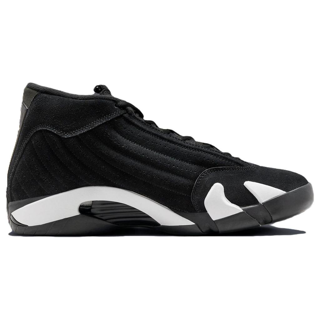 Air Jordan 14 Retro Schwarz Weiß Herren Sneaker University-Rot 487471-016
