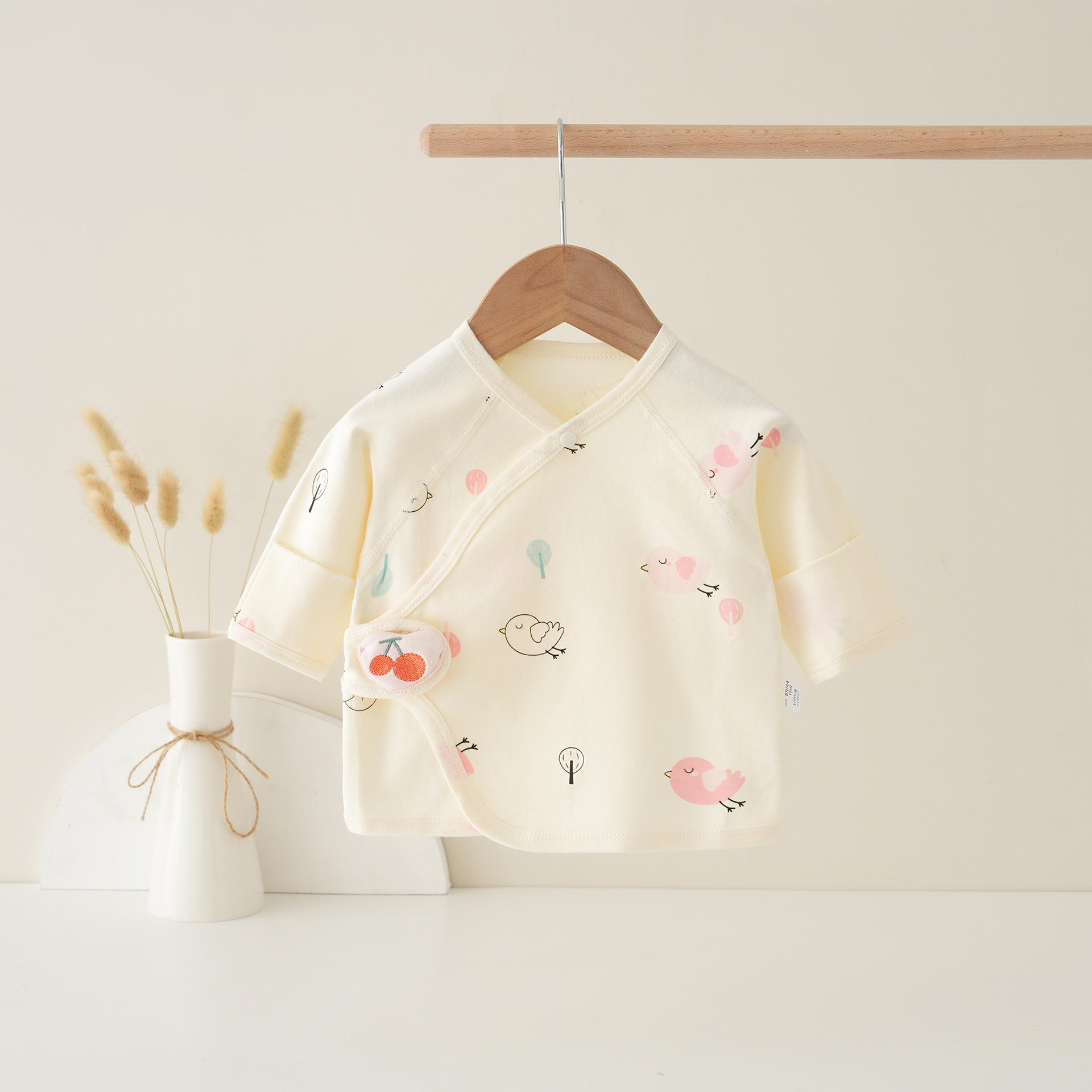 

Хлопковая пижама для новорожденных с полуоткрытой спинкой - Стиль на четыре сезона, Класс Аа, Бесшовная конструкция 52 cm