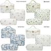 2023 Floral Cute Cotton Makeup & Toiletry Bag - Small, Fresh, Portable Storage Case