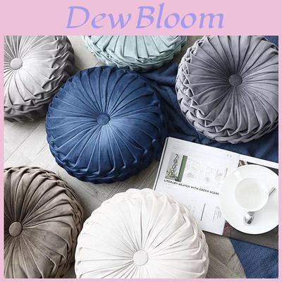Luxurious Plush Pleated Round Pumpkin Pillow Soft Touch Couch Cushion Floor Decor