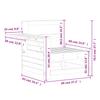 Garden Sofa with Armrests and Side Table Solid Pine Wood