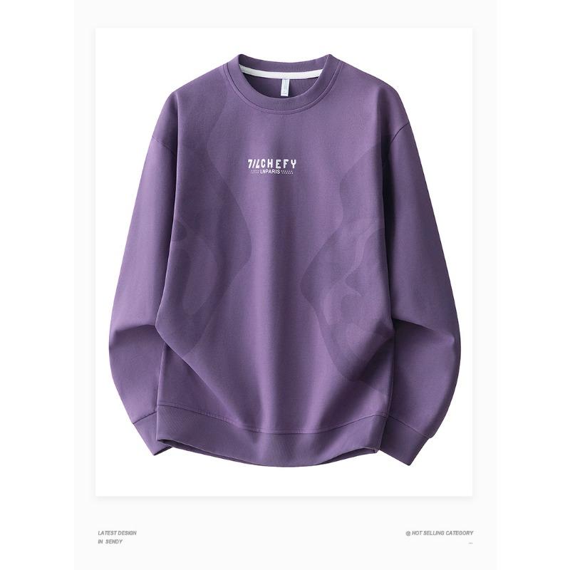 Unisex Purple Camouflage Print Sweatshirt Oversized Crew Neck Casual Pullover