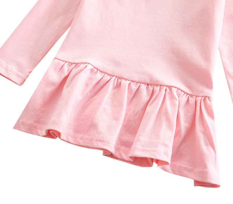 Korean Style Girls' Cartoon Long Sleeve Princess Dress - Mesh Skirt (Spring & Autumn 2026)
