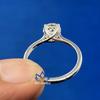 Knc Jewels Round Cut Moissanite Solitaire Engagement Ring 925 Sterling Silver Fine Jewelry