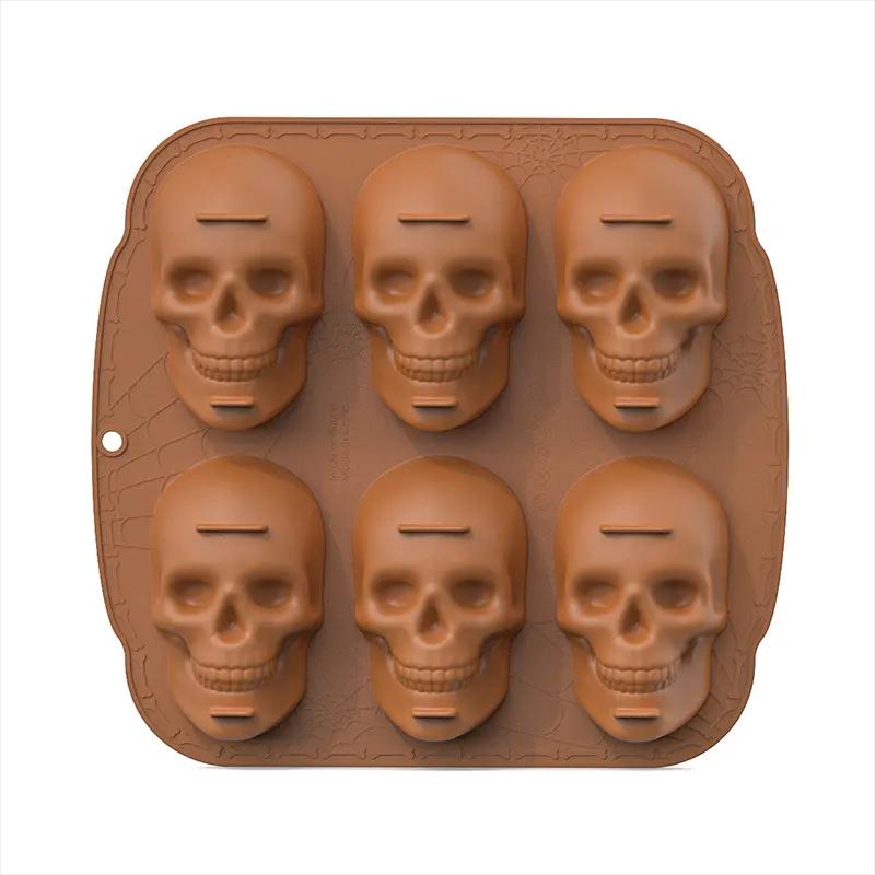 Silicone Brain Shape Mold For Diy Ice Cubes Puddings Chocolates Cakes Halloween Christmas Festival Party