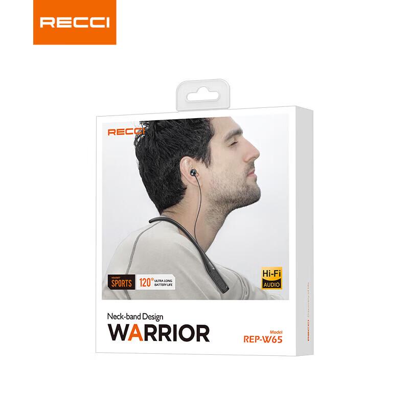 Recci REP-W65 Wireless Bluetooth Neckband Sports Earphones