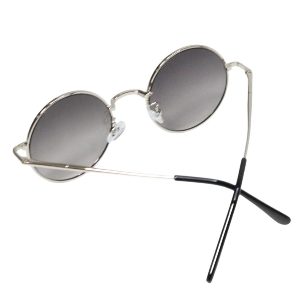 Bercute Silver and Smoke Half Fashionable Fashionable Eyewear for Men and Perfect for and Mountain UV Colored and Sunglasses, Eyewear, Women, Round,