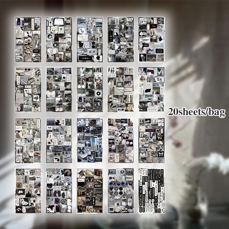 

20 листов/пакет Набор наклеек в стиле INS Вырезанные наклейки Канцелярские товары для блокнота DIY Ручная работа и Скрапбукинг Декоративные наклейки