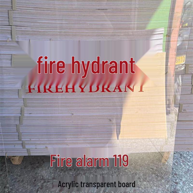 Transparent Fire Hydrant Panel 57x51cm