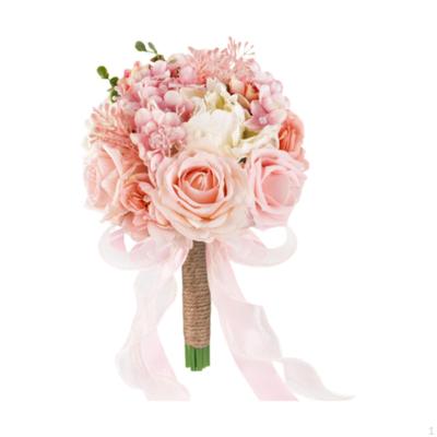 30cm Artificial Roses Bride Wedding Bouquet Tossing Romantic Lifelike Photo Props Decorative