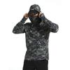 2024 Fishing Shirts Summer Mens Hooded Fishing Shirt Mask UV Hoodie Quick Drying Men's Long Sleeves Fishing Wear