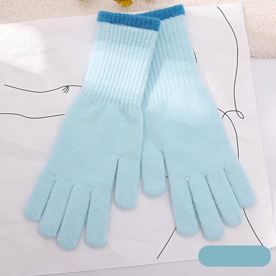 1 Pereche Mănuși Lungi Tricotate cu Degete pentru Ecran Tactil Mănuși de Iarnă pentru Călărie pentru Sporturi în Aer Liber Mănuși Calde pentru Exterior