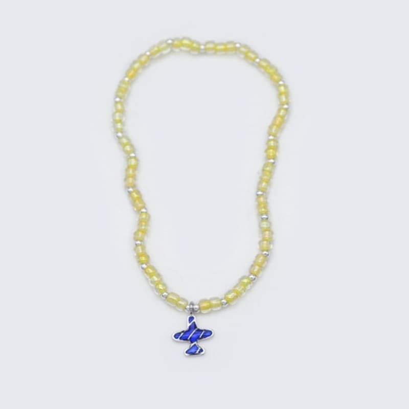 BONBEAU Neon enamel silver motives beads bracelet Neon enamel silver cute motif charm beads mix bracelet