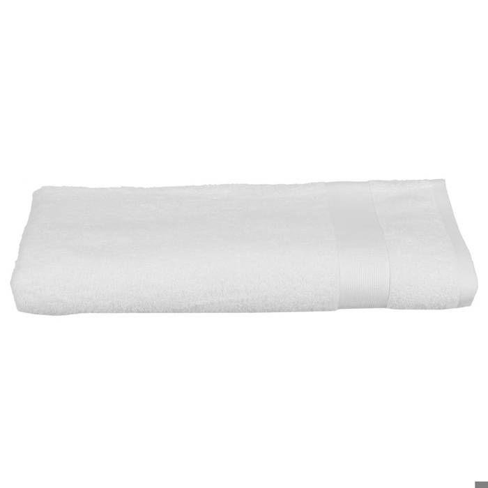 Drap de bain "Essentiel" coton blanc 100x150cm - Atmosphera createur d'interieur