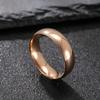 Stainless Steel Ring  Smooth Outer Round Arc Plain Ring Finger Jewelry Accessory
