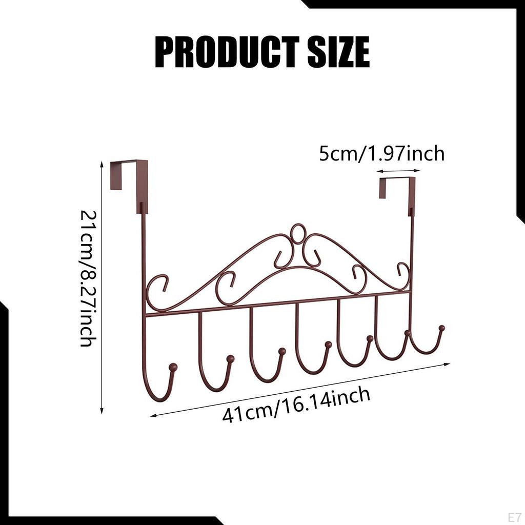 over The Door Hooks 7 Bathroom Accessories Storage Hanger Hook Coat for Hanging