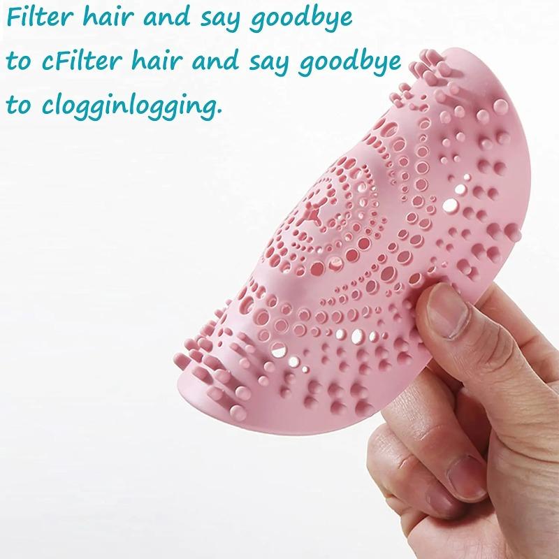 2Pcs Silicone Drain Strainer Household Shower Floor Filter Sink Strainers Hair Catcher for Kitchen Bathroom Accessories