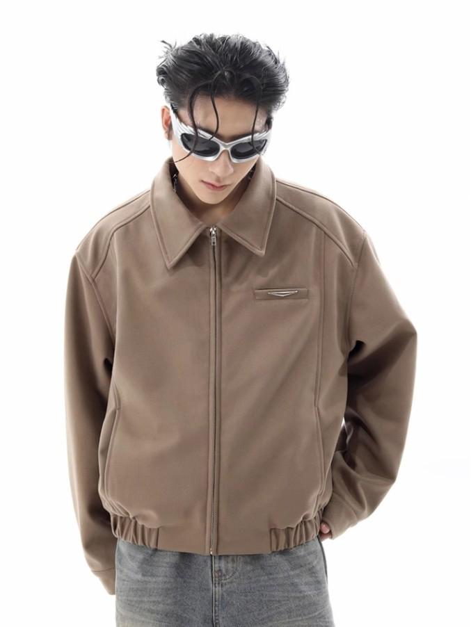 Men s Retro Trendy Zipper Jacket - 2024 Spring/Autumn Simple Casual Loose Fit XL