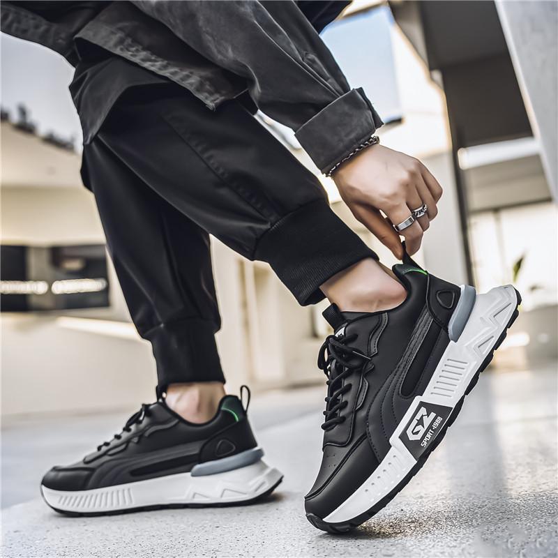 Chunky Sneaker Men Designer Retro Running Shoe Fashion Casual  Leather  Breathable Height Increased Platform Shoes