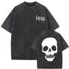 Washed Vintage Metal Rock Band Gojira Skeleton Graphic T-shirt Men Women Fashion Man Streetwear