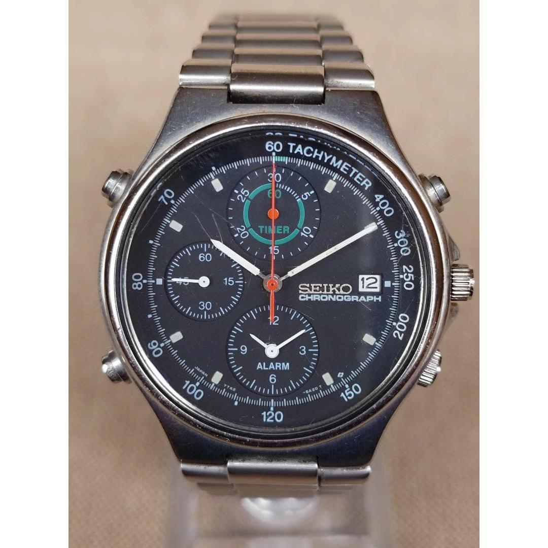 Used SEIKO CHRONOGRAPH Quartz Speed Timer 7T42