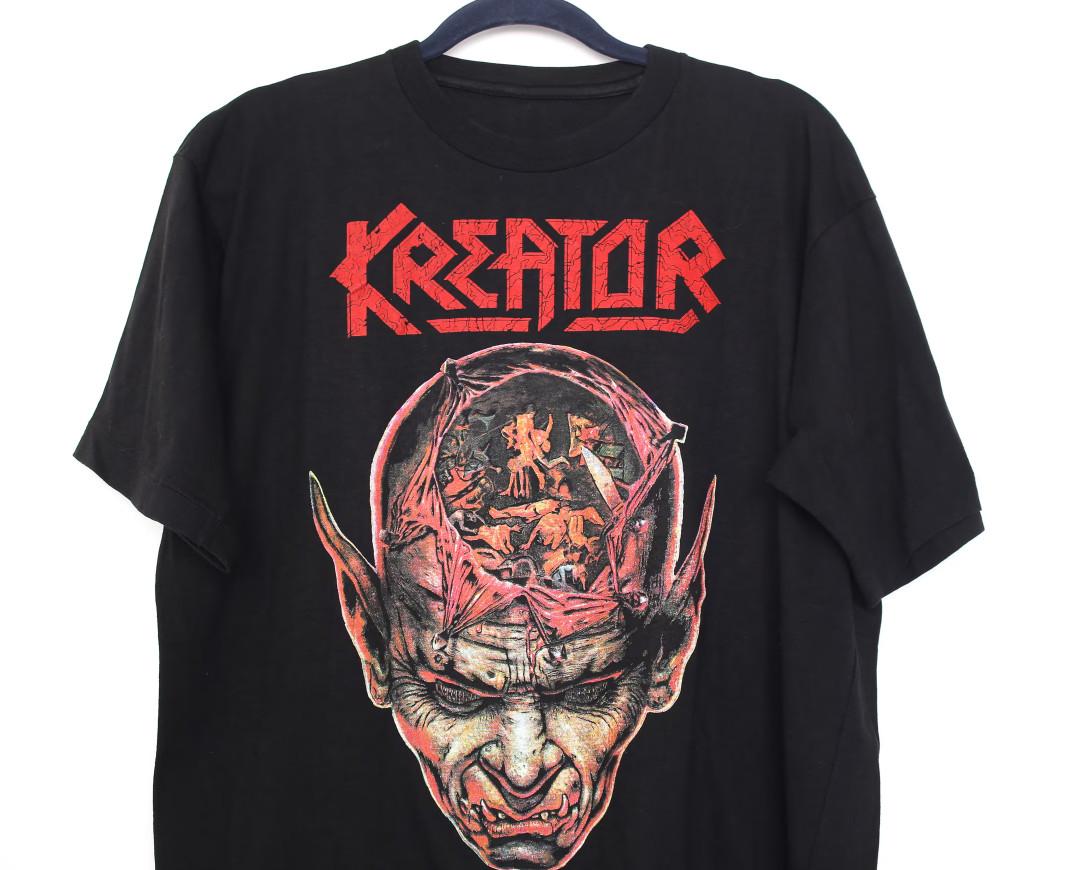 Vtg KREATOR Coma Of Souls Band Cotton Black All Size Unisex Shirt TU697 S