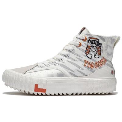 Disney X Li Ning Tigger Collaboration Casual High-Top Sneakers Women Sneakers White AGCS334-1