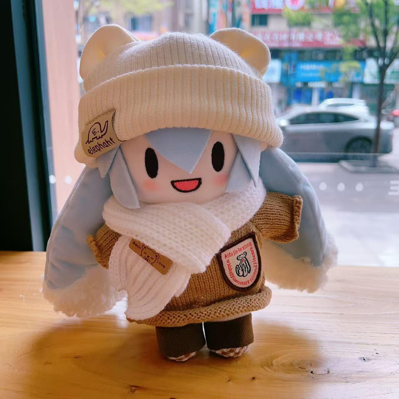 

Kawaii Vocaloid Star Snow Princess Animation Animation Design Plush Figure Dress-Up Vocaloid Star Fufu Adorable Figure Xmas Present 20cm