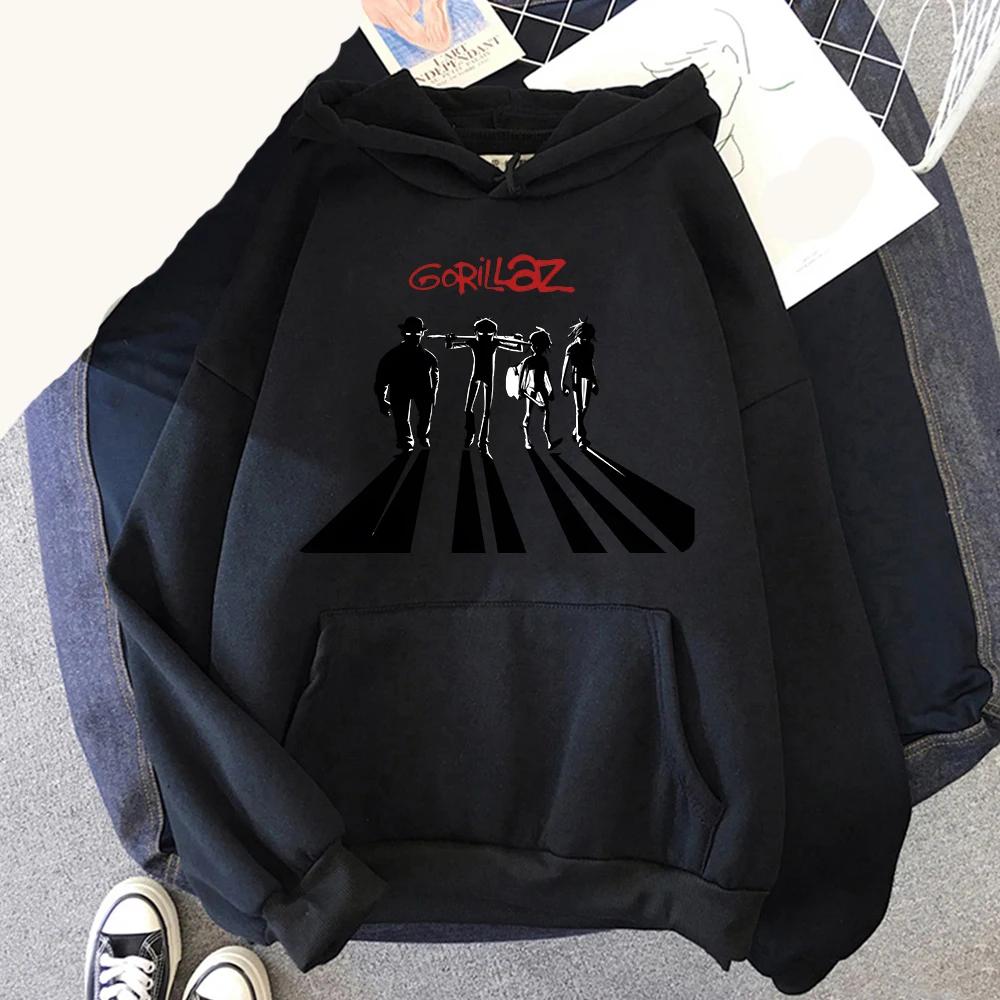 

Gorillaz Hoodie Music Band Print Men Woman Casual Hoodies Hip Hop Hooded Sweatshirts Harajuku Pullover Tracksuit Unisex Clothing XL